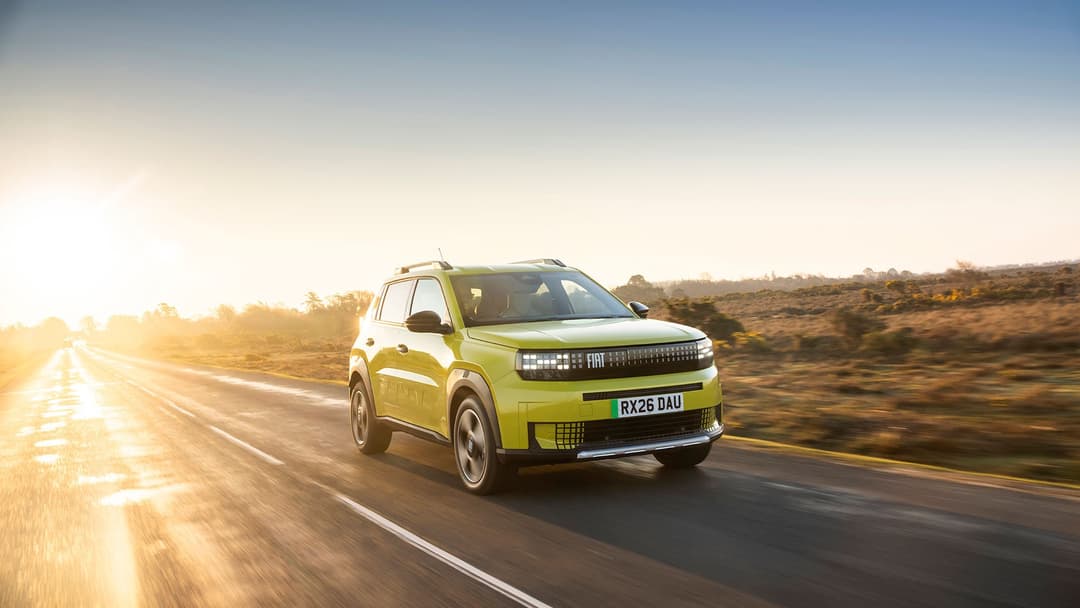 Fiat Grande Panda Electric 2026 driving on road